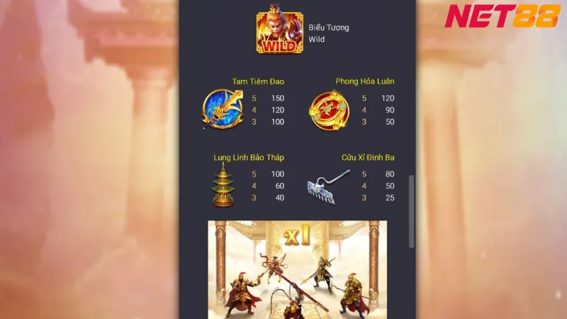Tây Du Thần Khí Net88 - Săn Lùng Những Phần Thưởng Hấp Dẫn 3 Khám phá các biểu tượng đặc biệt