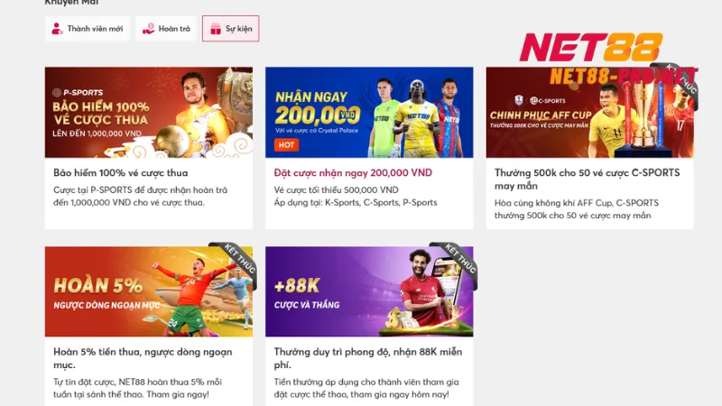 Lý Do Nên Chơi Net88 - Khám Phá Lý Do Tại Sao Lại Là Net88 2 Các chương trình khuyến mãi hấp dẫn